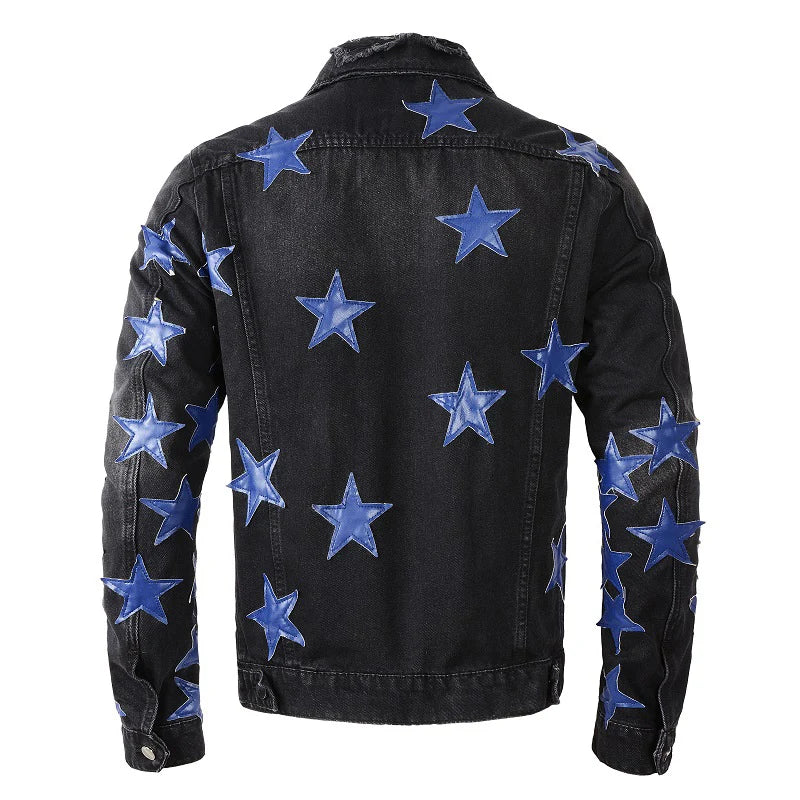 Blue Star Patch Denim Jacket