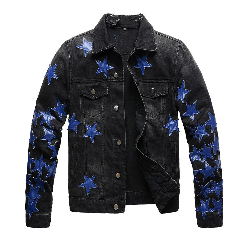 Blue Star Patch Denim Jacket