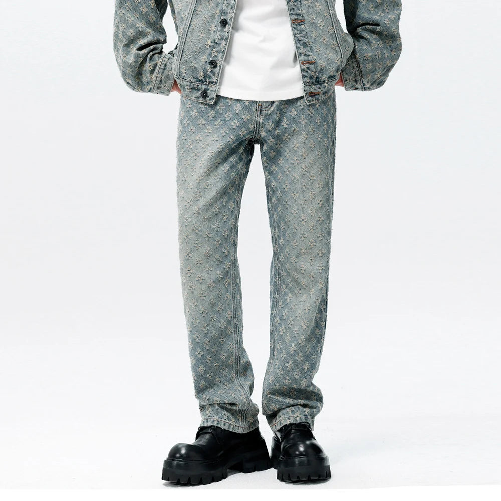 Jacquard Weave Denim Jeans