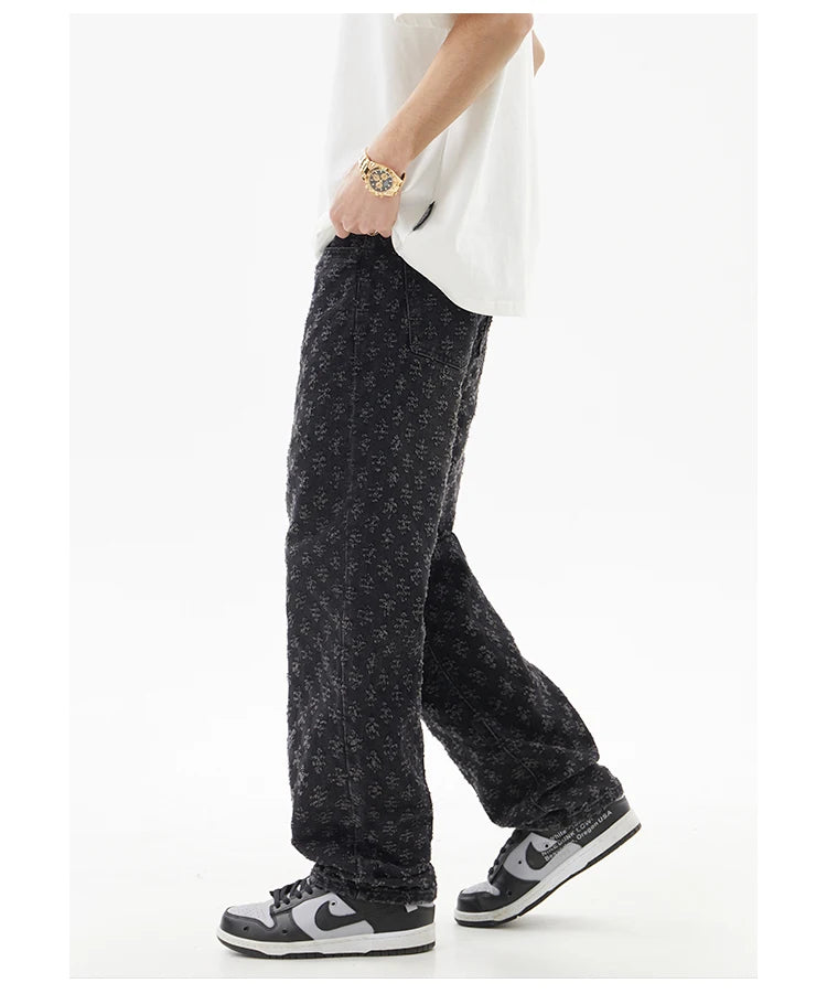 Jacquard Weave Denim Jeans