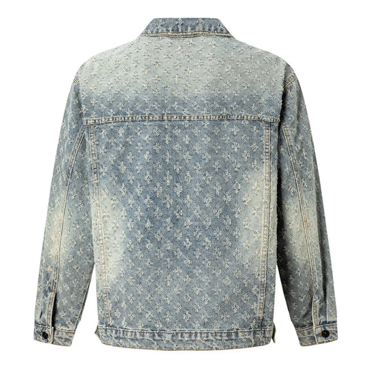 Jacquard Weave Denim Jacket