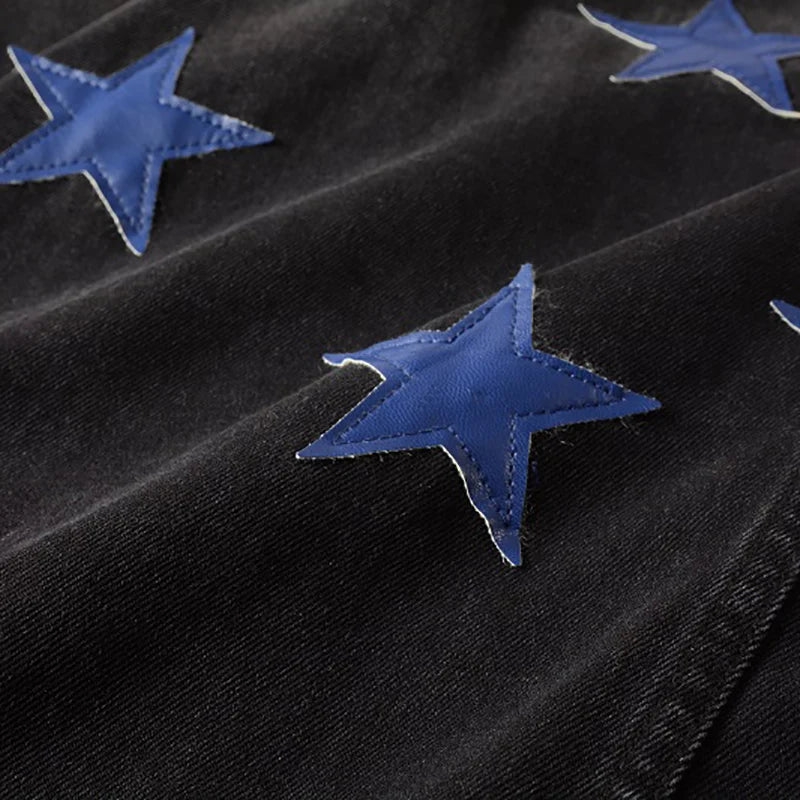 Blue Star Patch Denim Jacket