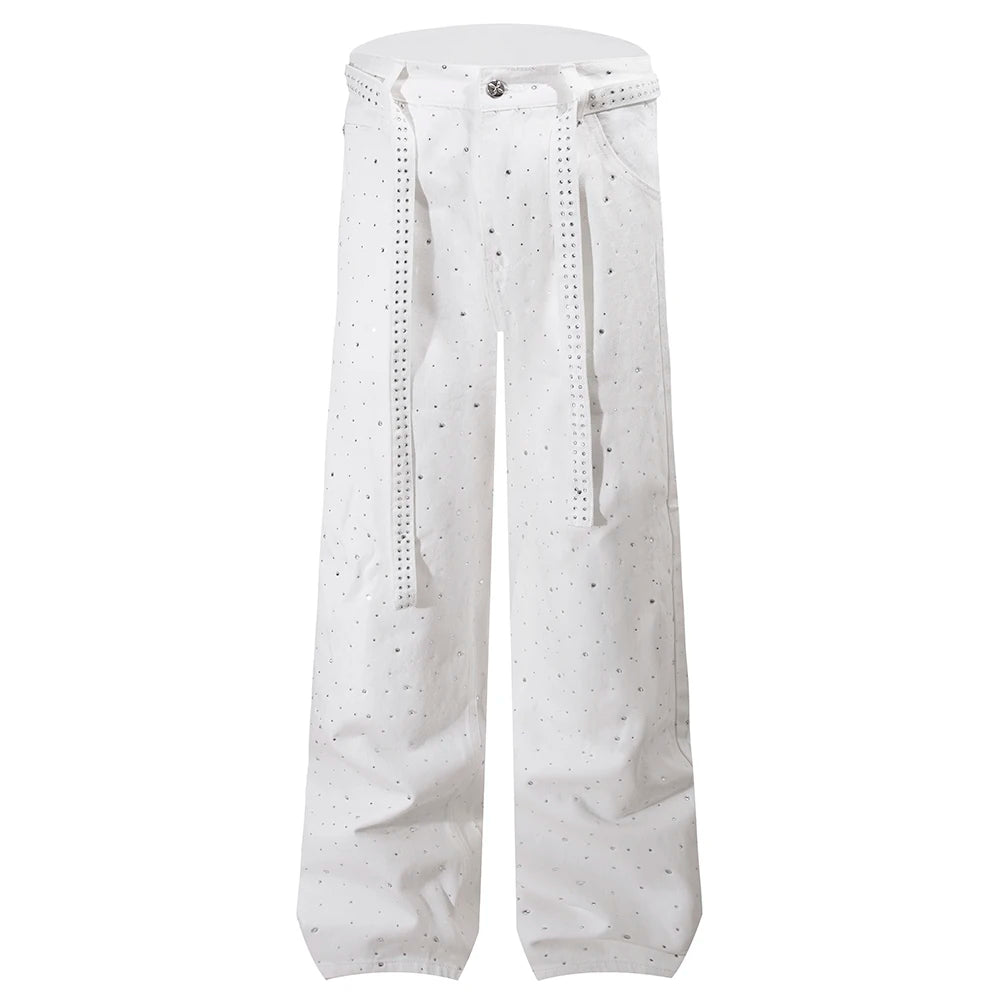 Crystal Stacked Denim Jeans