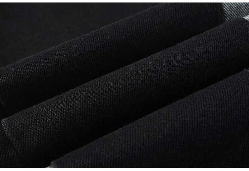 Two Tone Stack Denim Jeans