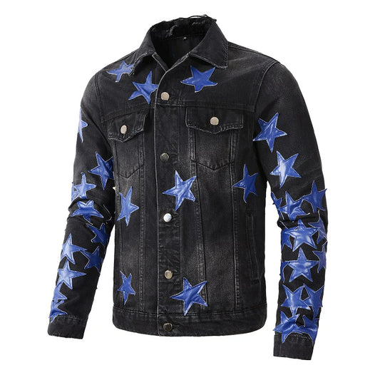 Blue Star Patch Denim Jacket