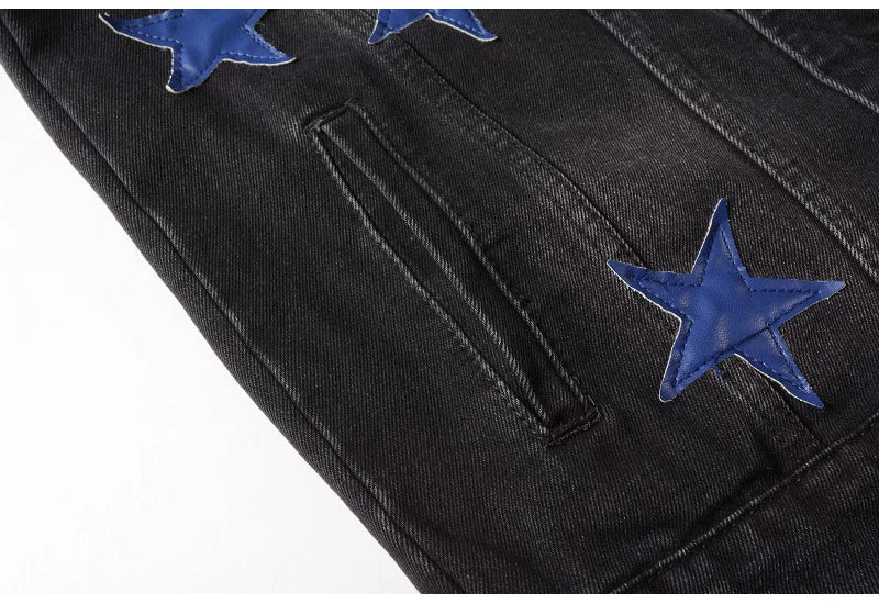 Blue Star Patch Denim Jacket