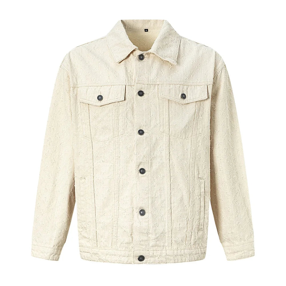 Jacquard Weave Denim Jacket