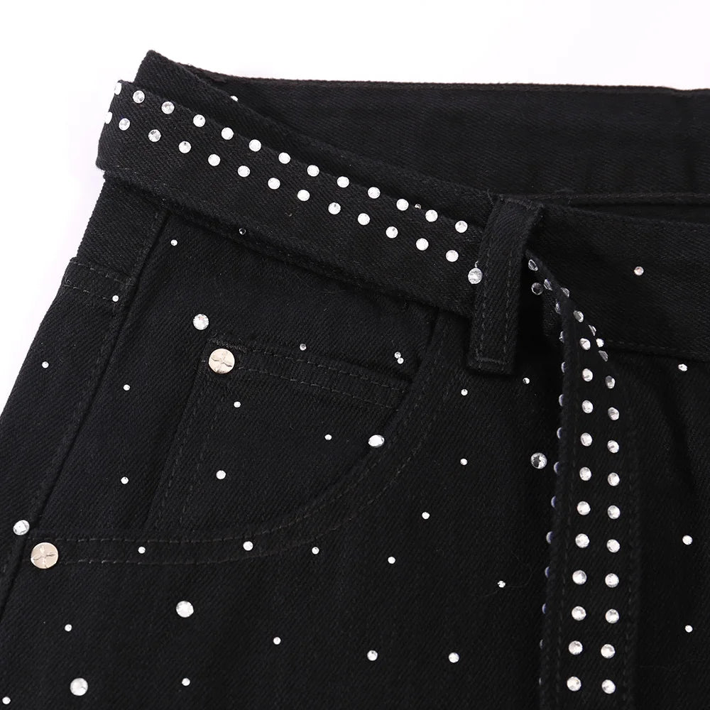 Crystal Stacked Denim Jeans