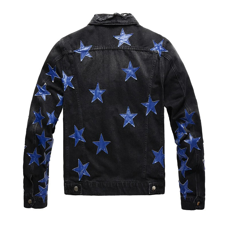 Blue Star Patch Denim Jacket