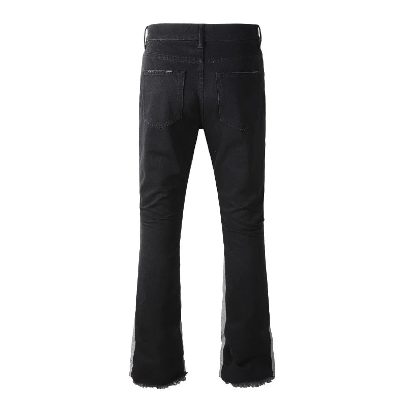 Two Tone Stack Denim Jeans