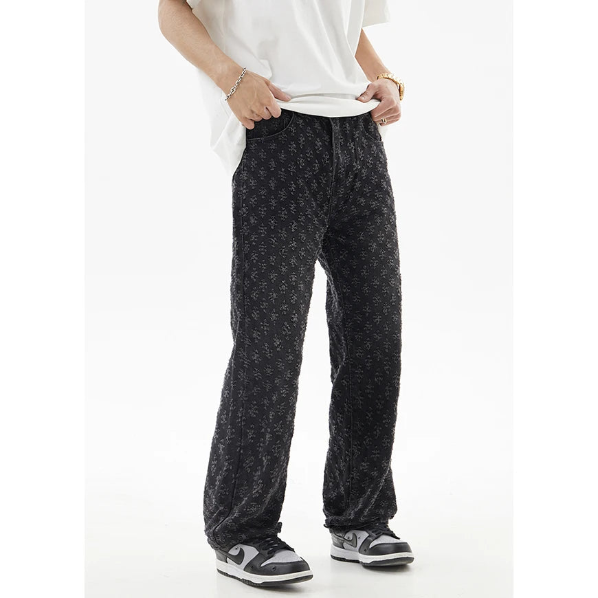 Jacquard Weave Denim Jeans