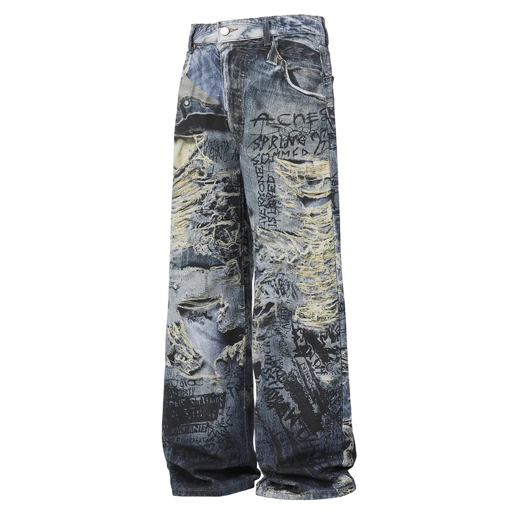 Graffiti Illusion Denim Jeans