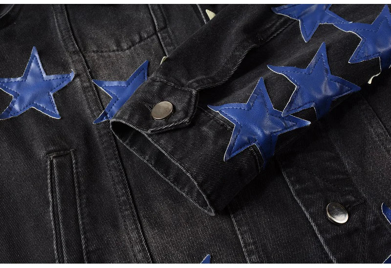 Blue Star Patch Denim Jacket