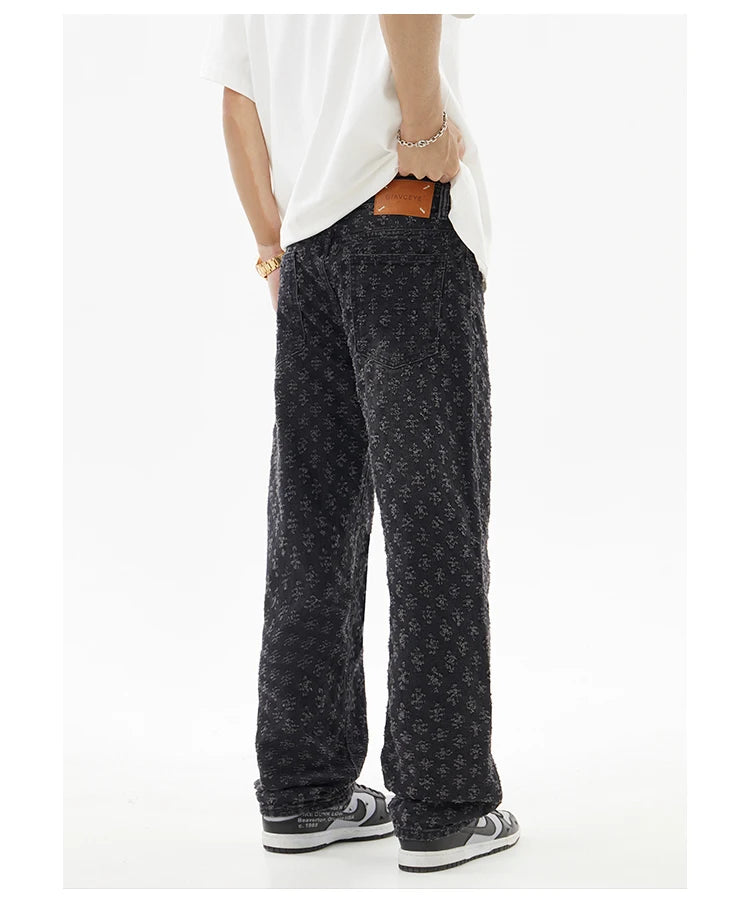 Jacquard Weave Denim Jeans