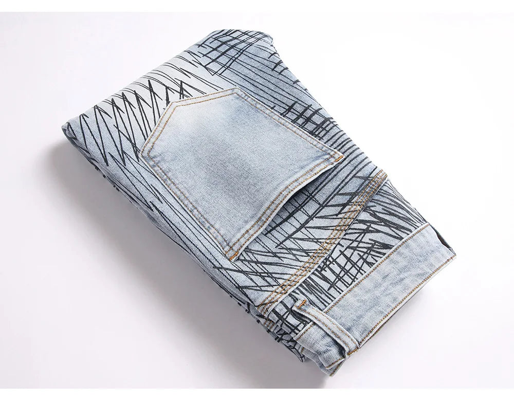 Scribble Stacked Denim Jeans