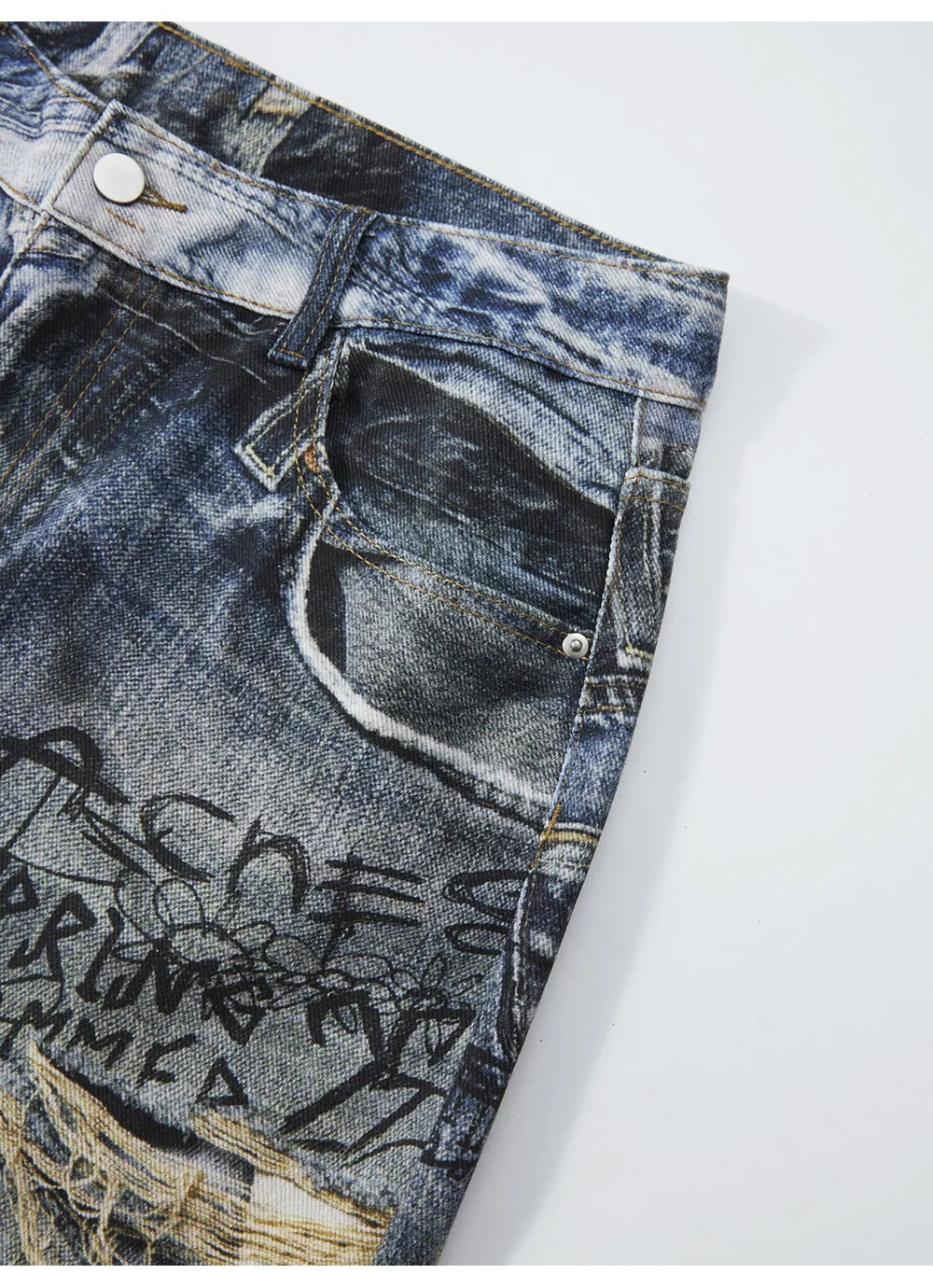 Graffiti Illusion Denim Jeans
