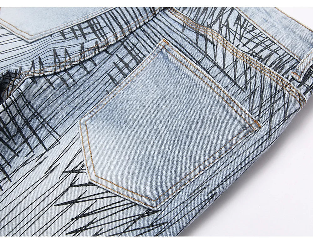 Scribble Stacked Denim Jeans