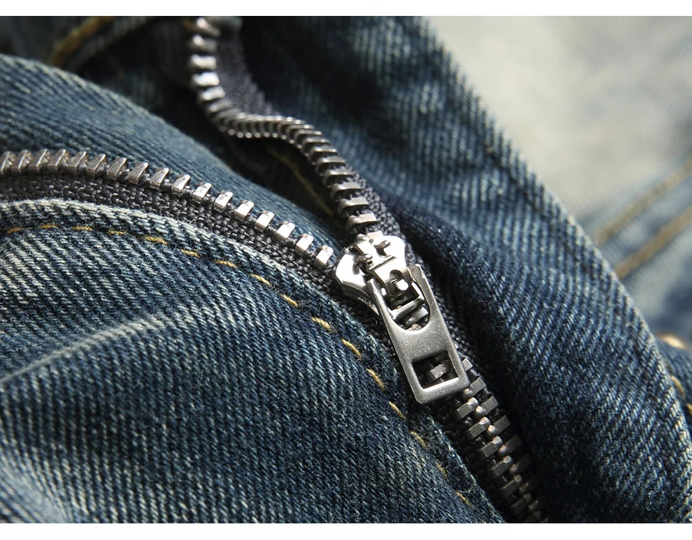 Punk Rock Stacked Denim Jeans