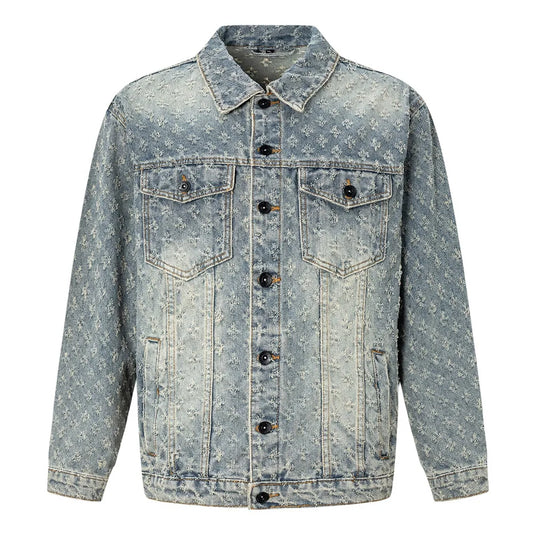 Jacquard Weave Denim Jacket