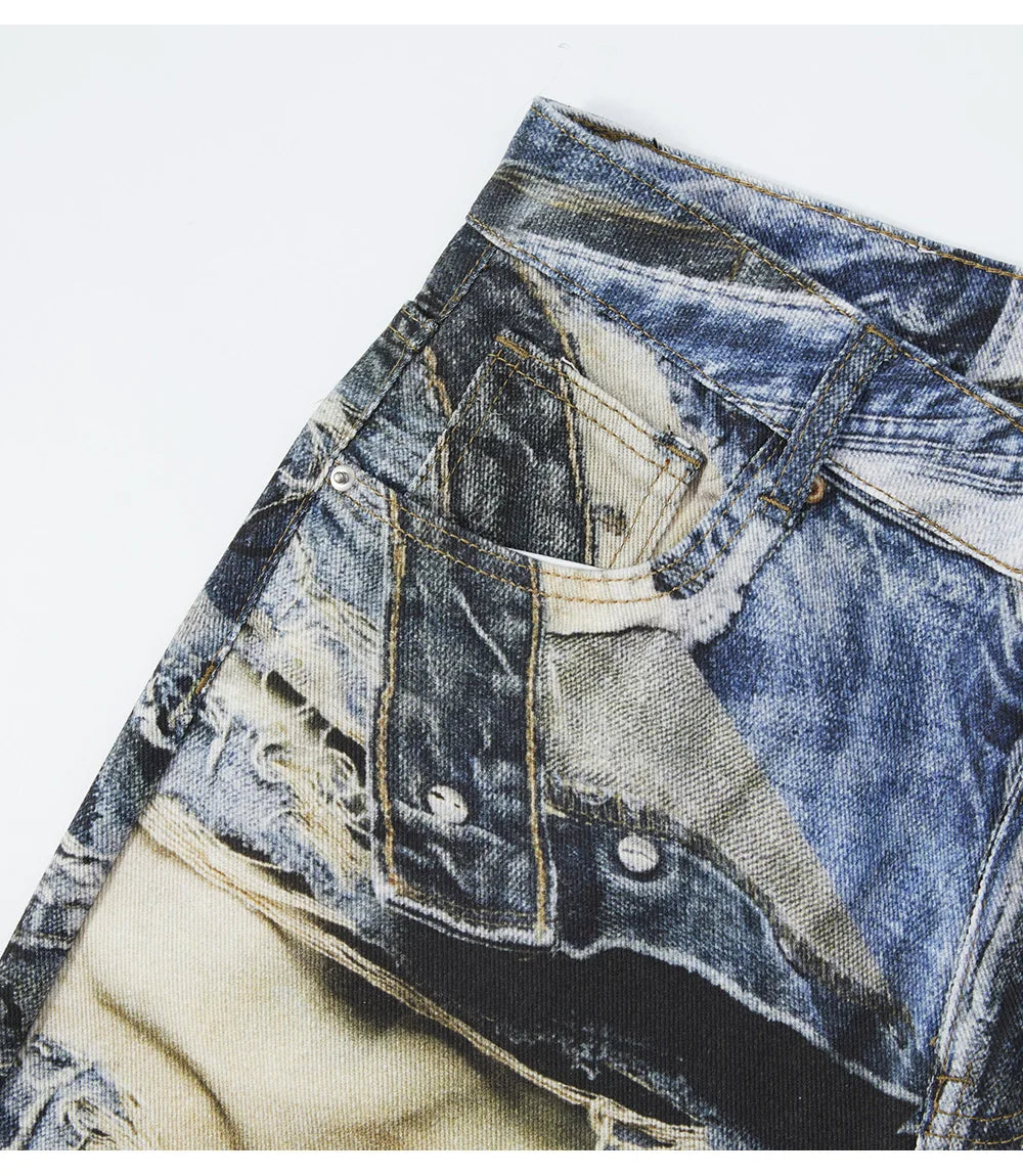 Graffiti Illusion Denim Jeans