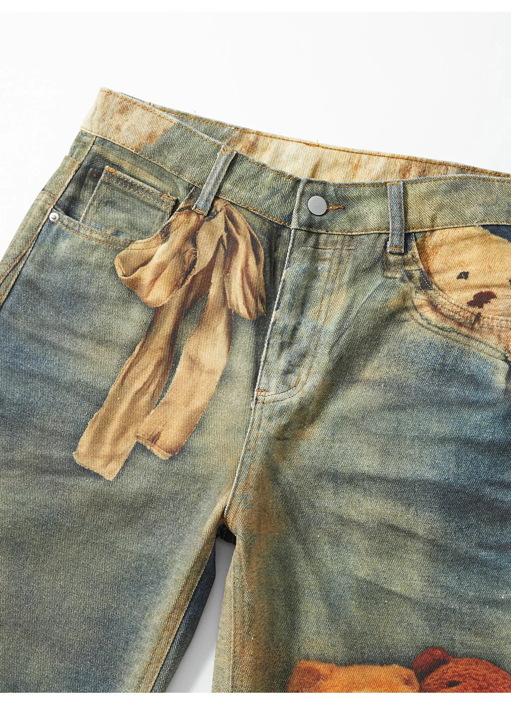 Teddy Bear Illusion Denim Jeans