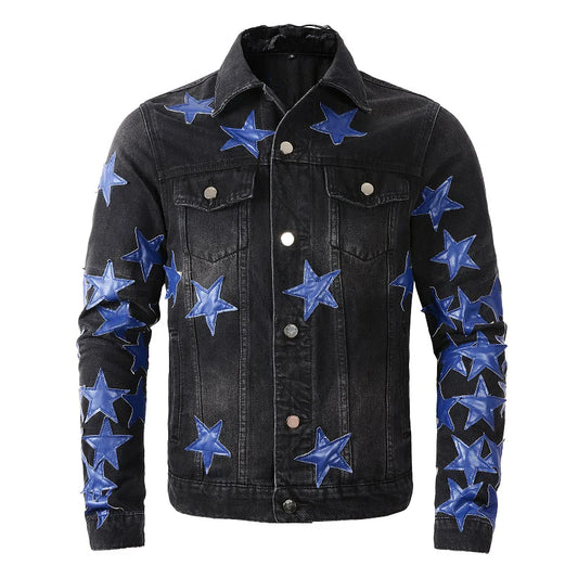 Blue Star Patch Denim Jacket