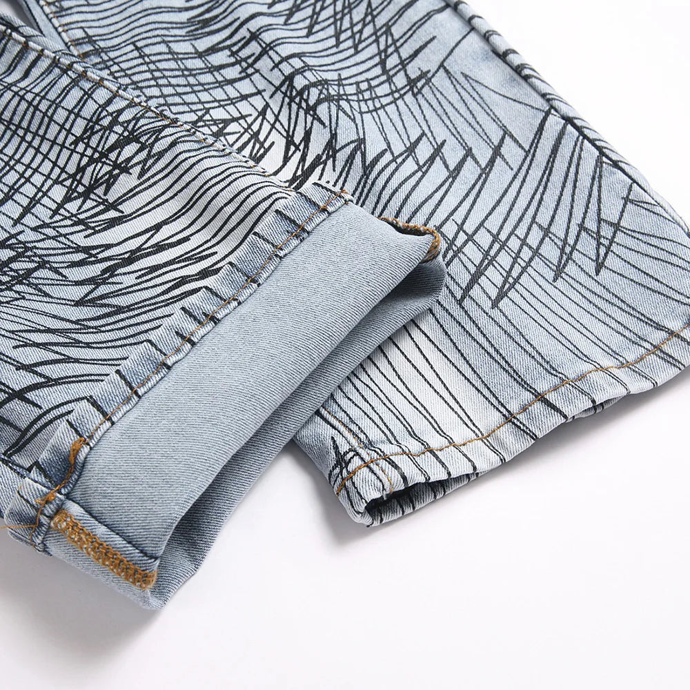 Scribble Stacked Denim Jeans