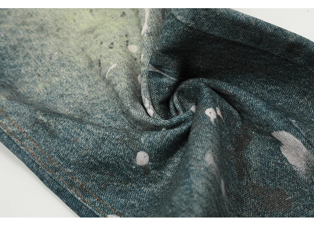 Phantom Chain Painted Streetwear Jeans | Hollywood Denim