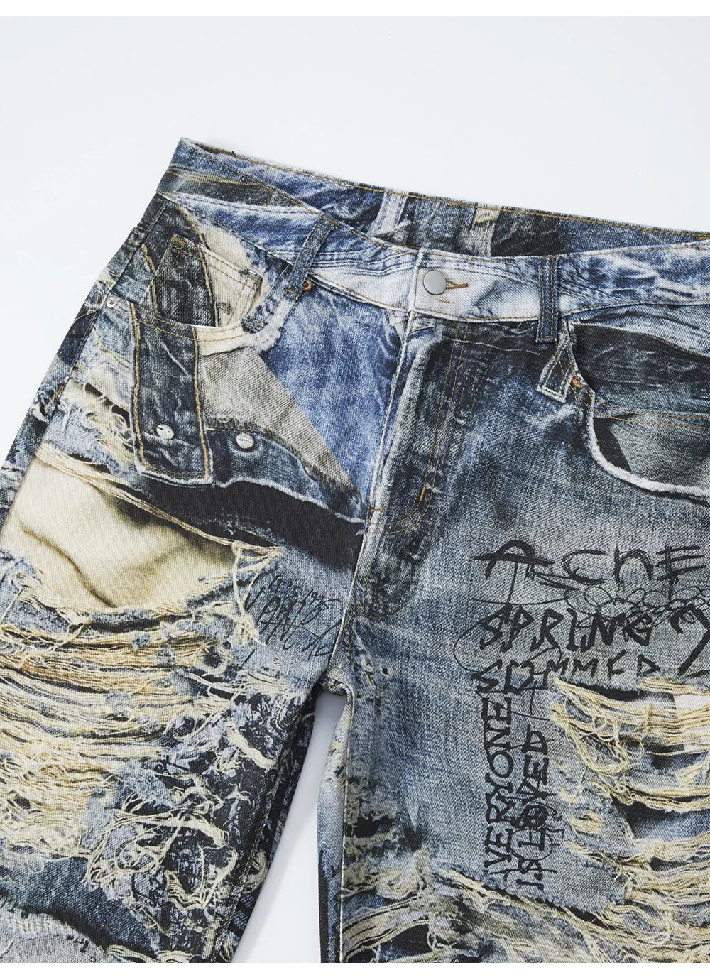Graffiti Illusion Denim Jeans