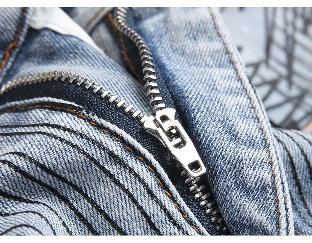 Scribble Stacked Denim Jeans