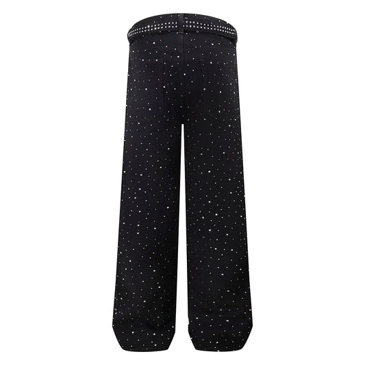 Crystal Stacked Denim Jeans